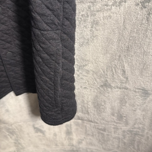 L.L. Bean shirt jacket men’s large tall pockets soft quilted dark gray snaps - Picture 5 of 16